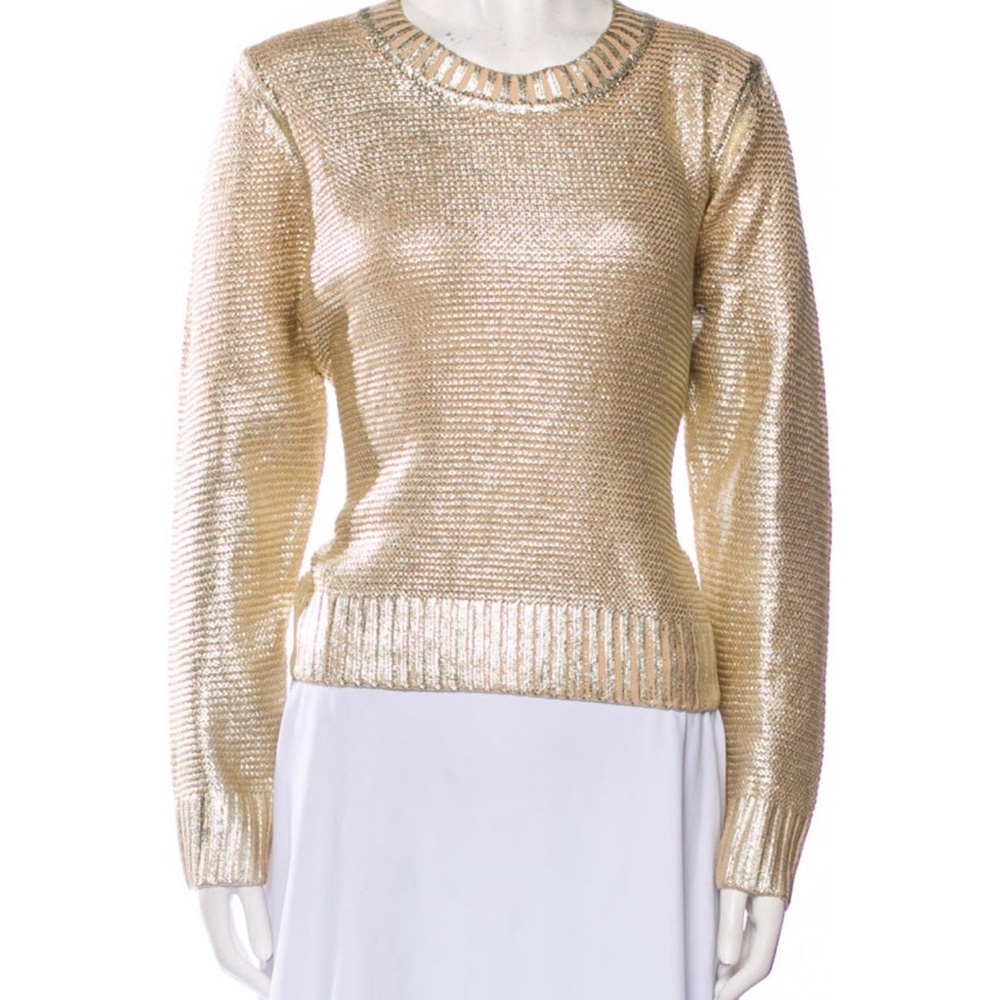 The GREAT Gold Metallic Sweater